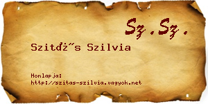 Szitás Szilvia névjegykártya