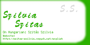 szilvia szitas business card